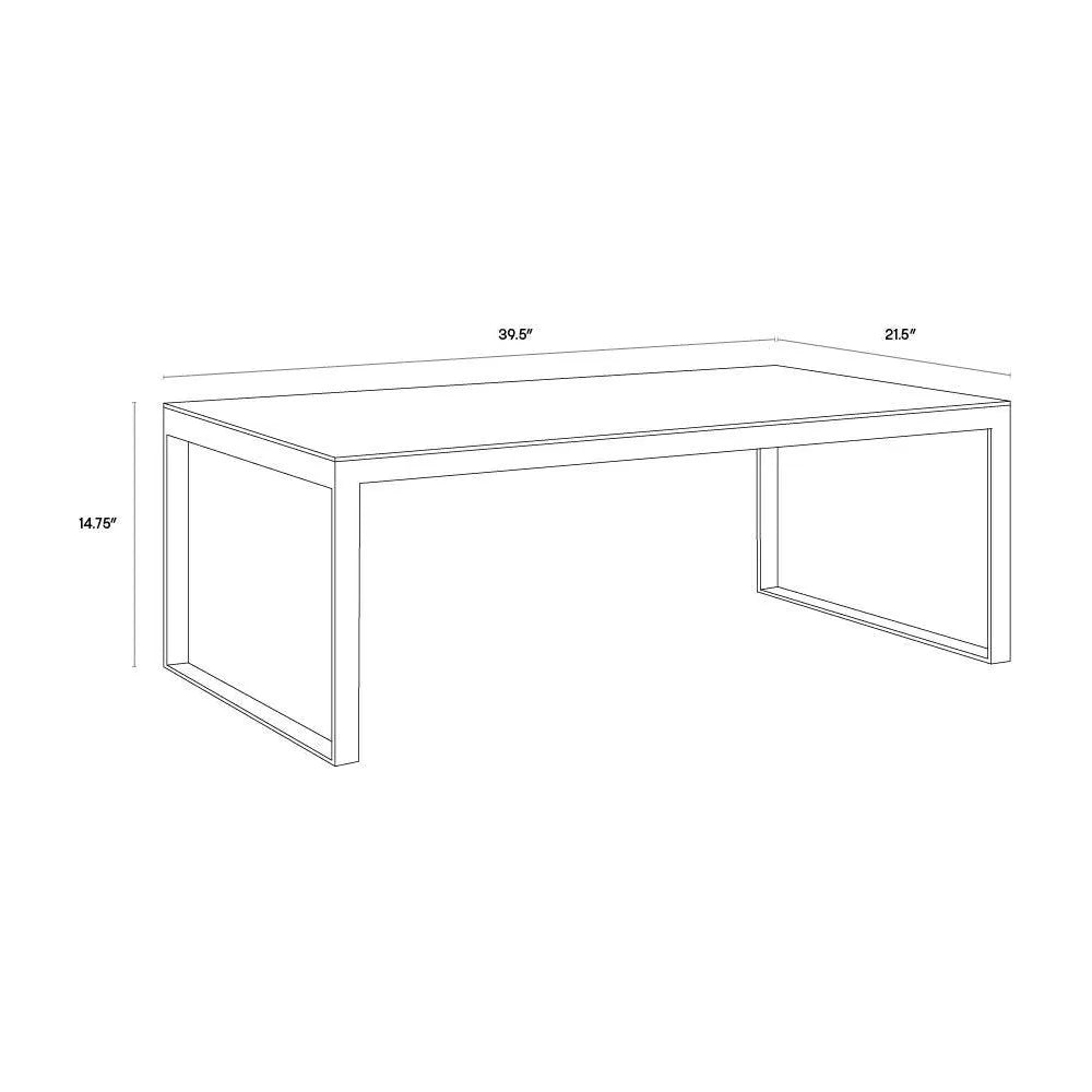 Evert Marble Top Rectangular Coffee Table - LOOMLAN - SUNPAN - Coffee Tables