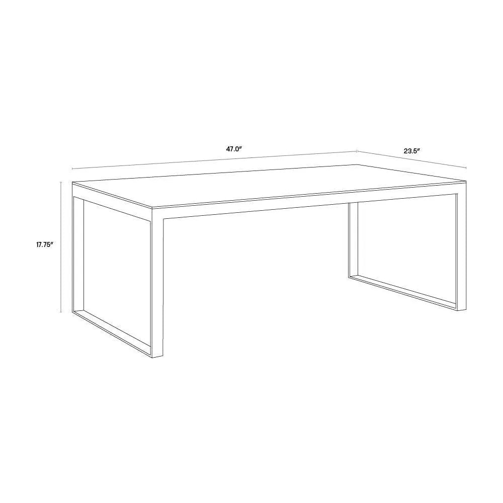 Evert Marble Top Rectangular Coffee Table - LOOMLAN - SUNPAN - Coffee Tables