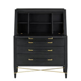 Verona Black Secretary Desk