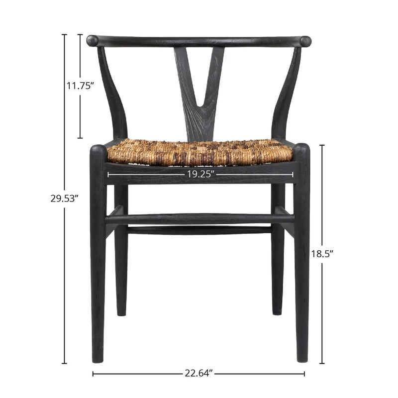 D-Bodhi Caterpillar Wood Seat Armless Twin Chair