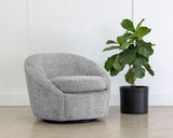 Bliss Fabric Upholstered Swivel Lounge Chair