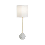 Geometric Marble Gold Leaf Iron Shaft Table Lamp