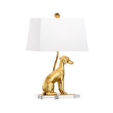 Flossie Left And Right Gold Dog Sculpture Table Lamp