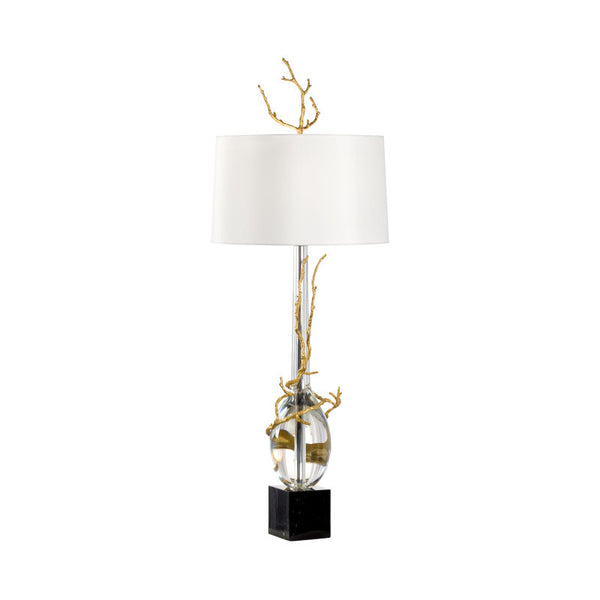 Couture Crystal Brass Vine Table Lamp