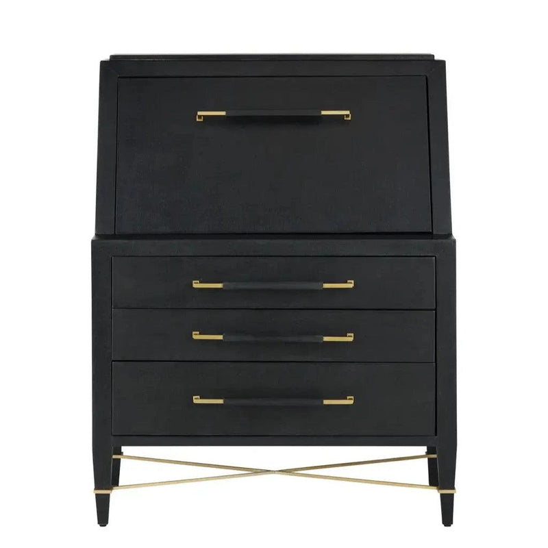 Verona Black Secretary Desk