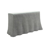 Savannah Natural Wicker Covered Console Table-Console Tables-Wildwood-Grey-LOOMLAN