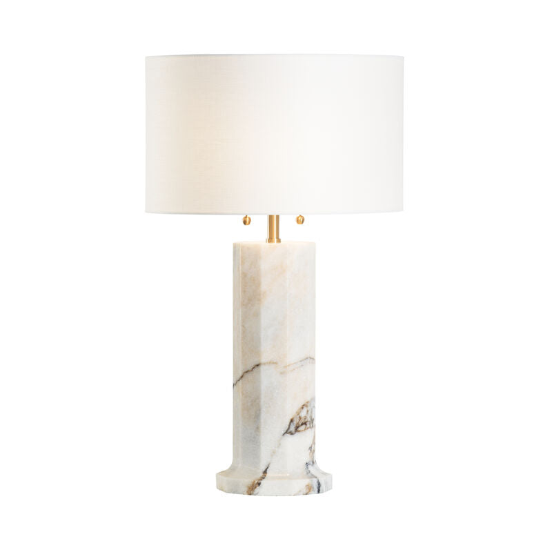 Andria White Marble Base Table Lamp