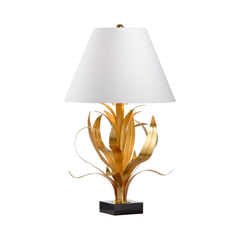 Lilith Gold Leaf Vintage Inspired Table Lamp