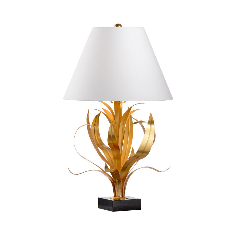 Lilith Gold Leaf Vintage Inspired Table Lamp