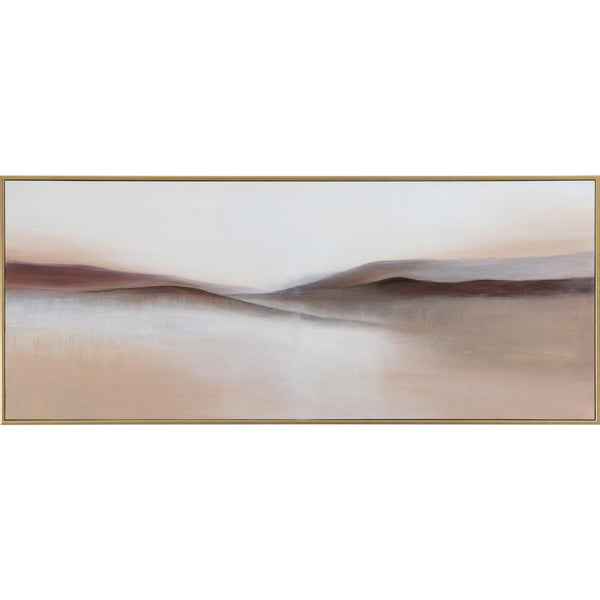 Desert Sands Gold Floater Frame Hand-Painted Wall Art