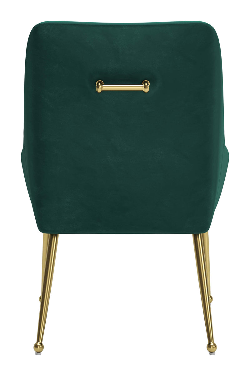 Maxine Green and Gold Armless Dining Chair
