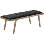 Farley Leather Charming Backless Bench - LOOMLAN - SUNPAN - Bedroom Benches