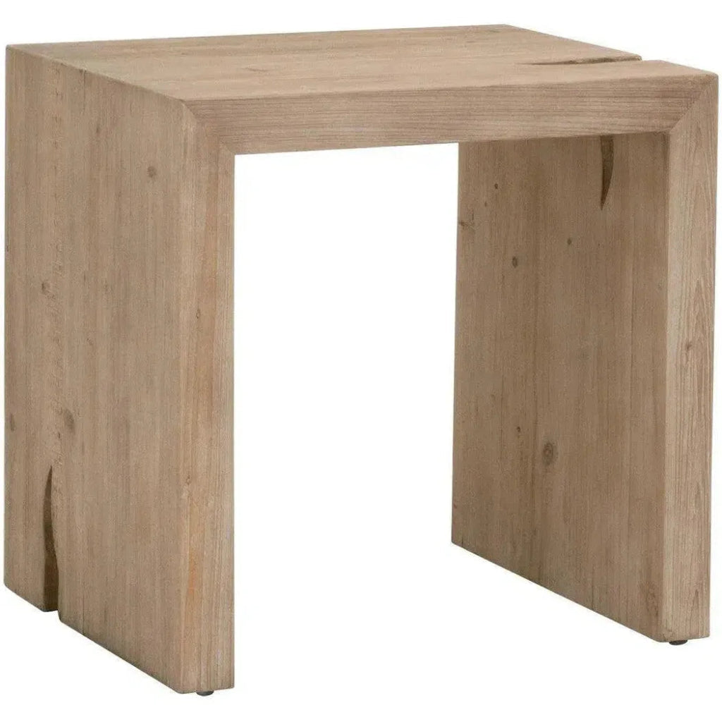 Farmhouse Reclaimed Wood End Table Reed - LOOMLAN - Essentials For Living - Side Tables