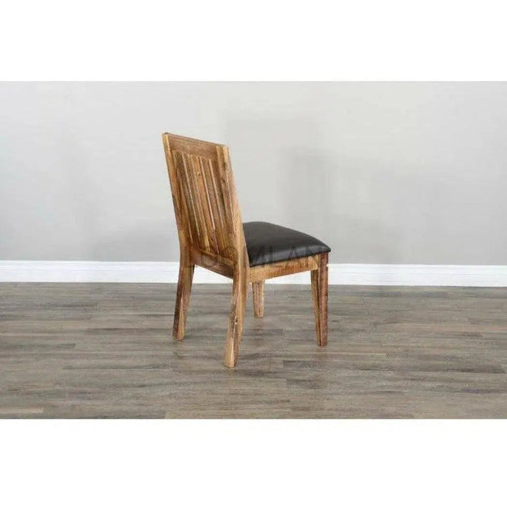 Farmhouse Slatback Chair with Cushion Seat - LOOMLAN - Sunny D - Dining Chairs