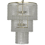 Fatima Metal & Glass Chandelier Antique Brass - LOOMLAN - Noir - Chandeliers