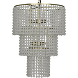 Fatima Metal & Glass Chandelier Antique Brass - LOOMLAN - Noir - Chandeliers