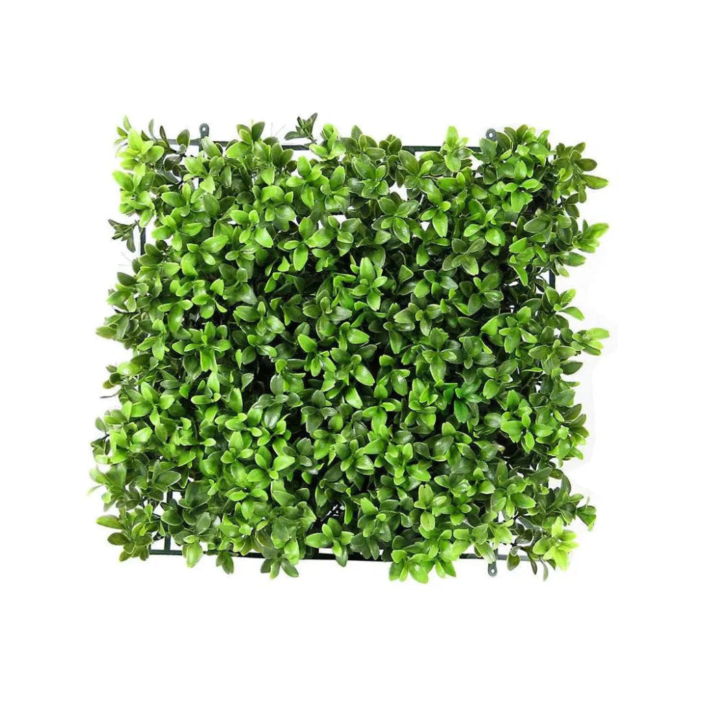 Faux Botanical Green Outdoor Boxwood Tile - LOOMLAN - Faux Plants Accessories