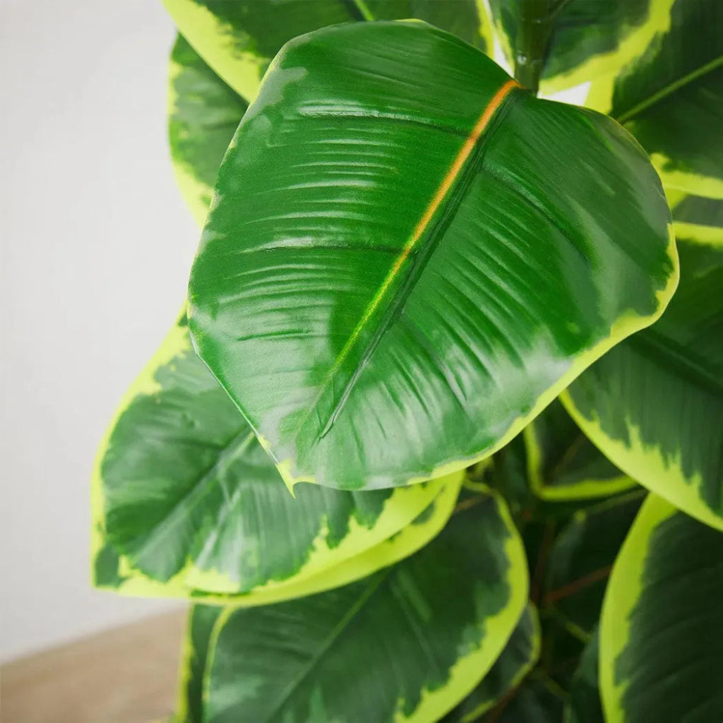 Faux Botanical Indoor Green Ficus Elastica - LOOMLAN - Potted Plants