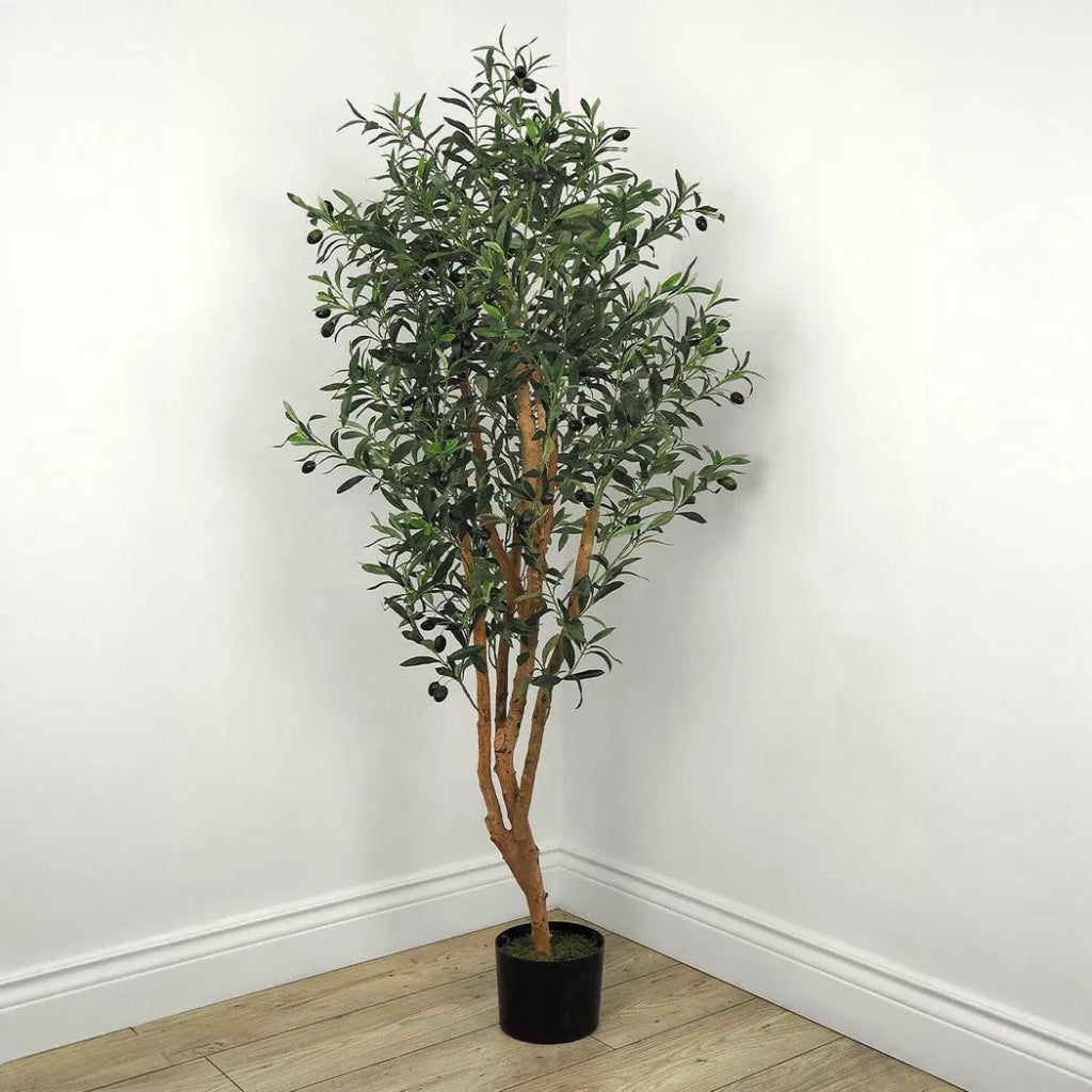 Faux Botanical Indoor Green Olive Tree - LOOMLAN - Artificial Trees