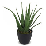 Faux Botanical Outdoor Green Aloe with Pot - LOOMLAN - Potted Plants