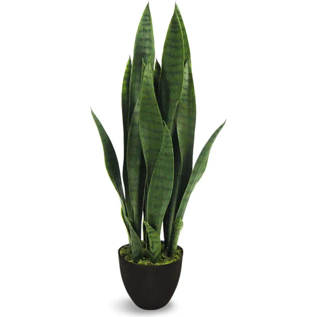 Faux Botanical Outdoor Green Sansevieria - LOOMLAN - Potted Plants