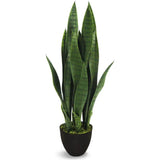 Faux Botanical Outdoor Green Sansevieria - LOOMLAN - Le Present - Potted Plants