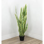 Faux Botanical Outdoor Green Sansevieria - LOOMLAN - Potted Plants