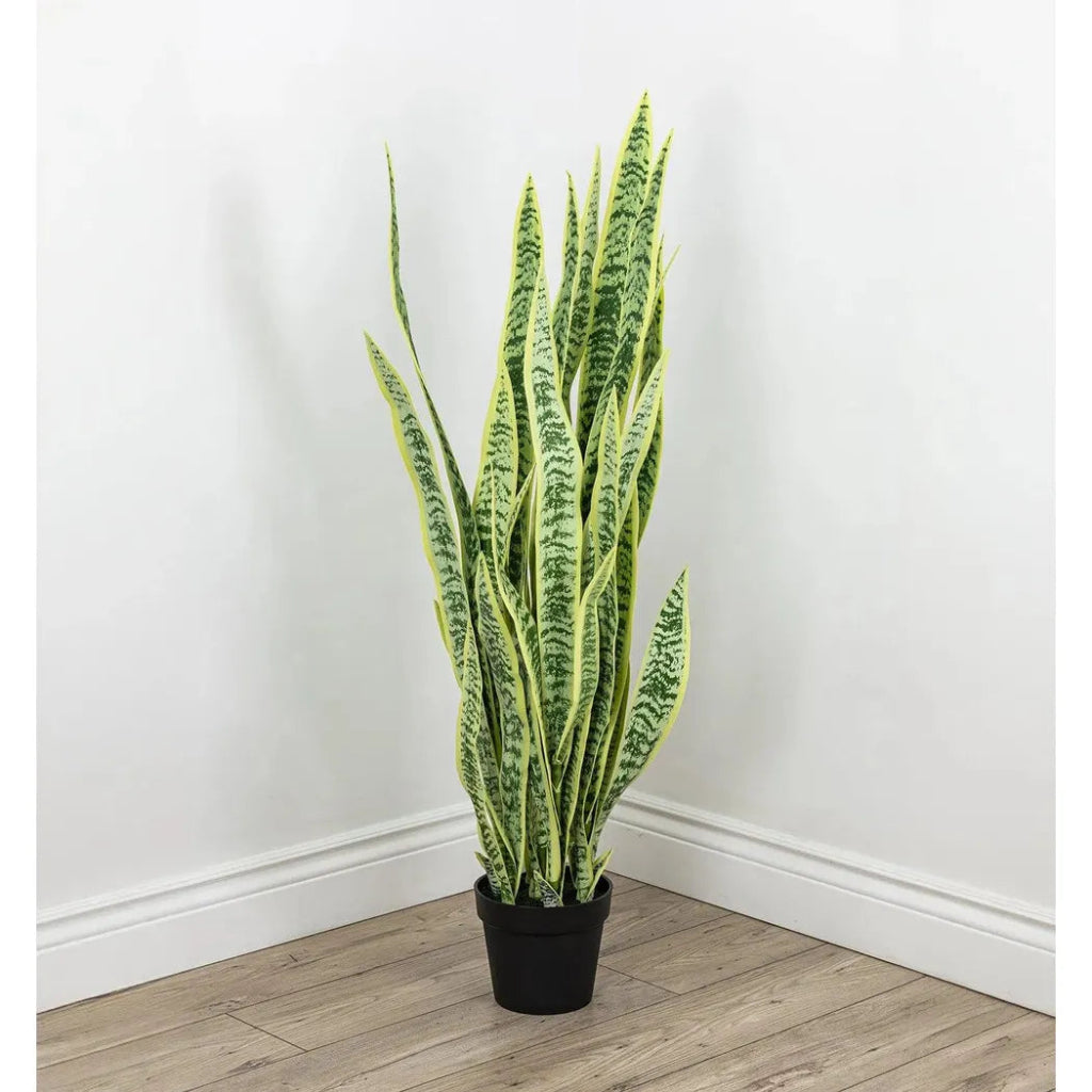 Faux Botanical Outdoor Green Sansevieria - LOOMLAN - Potted Plants