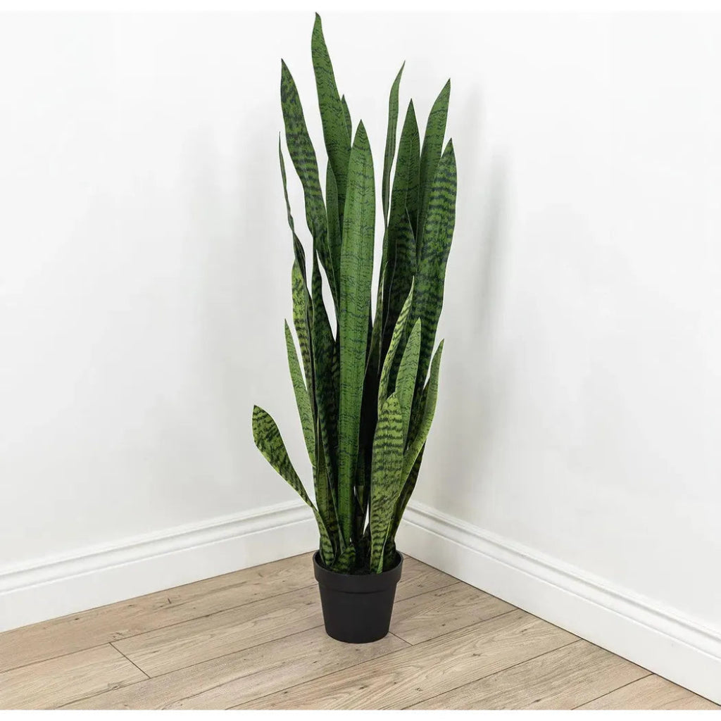 Faux Botanical Outdoor Green Sansevieria - LOOMLAN - Potted Plants