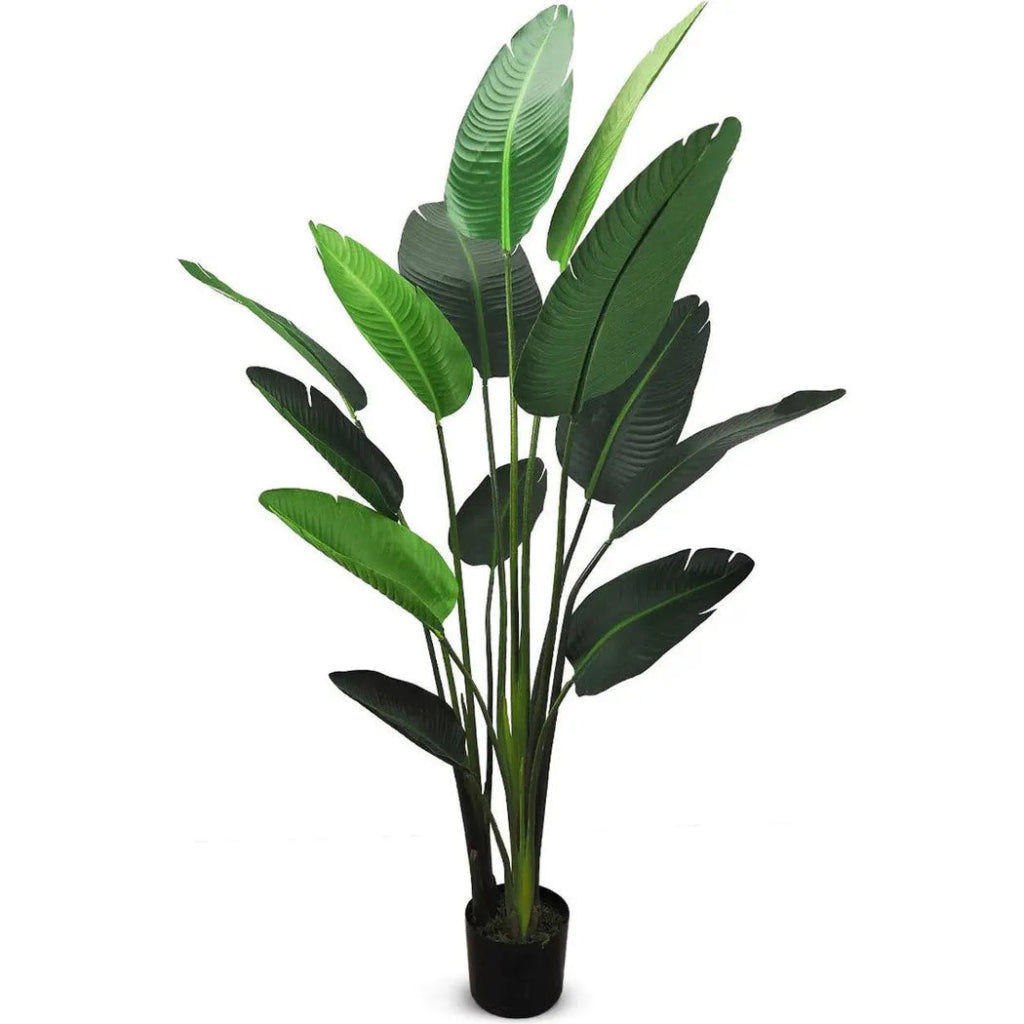 Faux Botanical Outdoor Green Traveler's Palm - LOOMLAN - Potted Plants