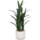 Faux Botanical Outdoor Sanseveria Planter - LOOMLAN - Le Present - Potted Plants