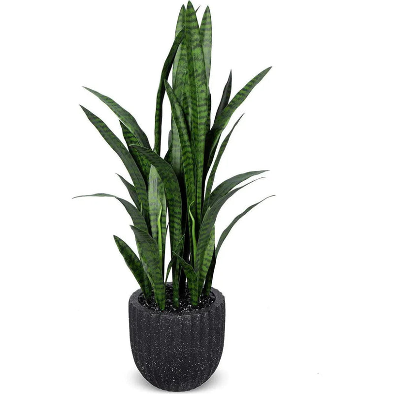 Faux Botanical Outdoor Sanseveria Planter - LOOMLAN - Le Present - Potted Plants