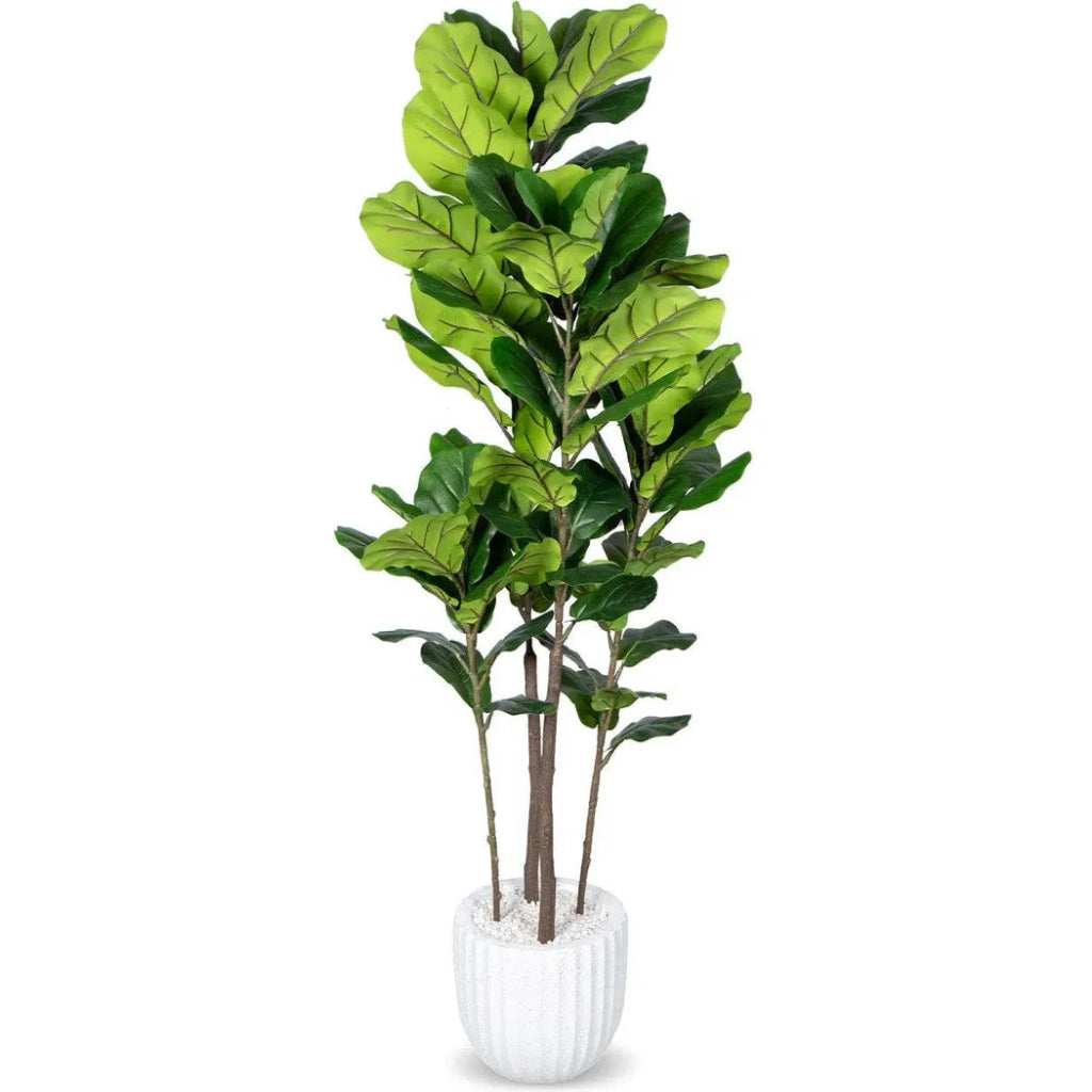 Faux Indoor Fiddle Leaf Tree Planter - LOOMLAN - Artificial Trees