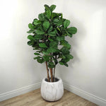 Faux Outdoor Green Fiddle Leaf Fig Tree - LOOMLAN - Artificial Trees