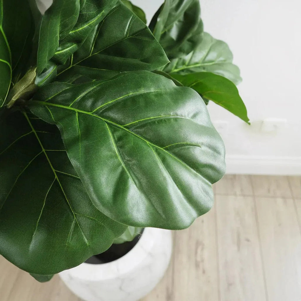 Faux Outdoor Green Fiddle Leaf Fig Tree - LOOMLAN - Artificial Trees