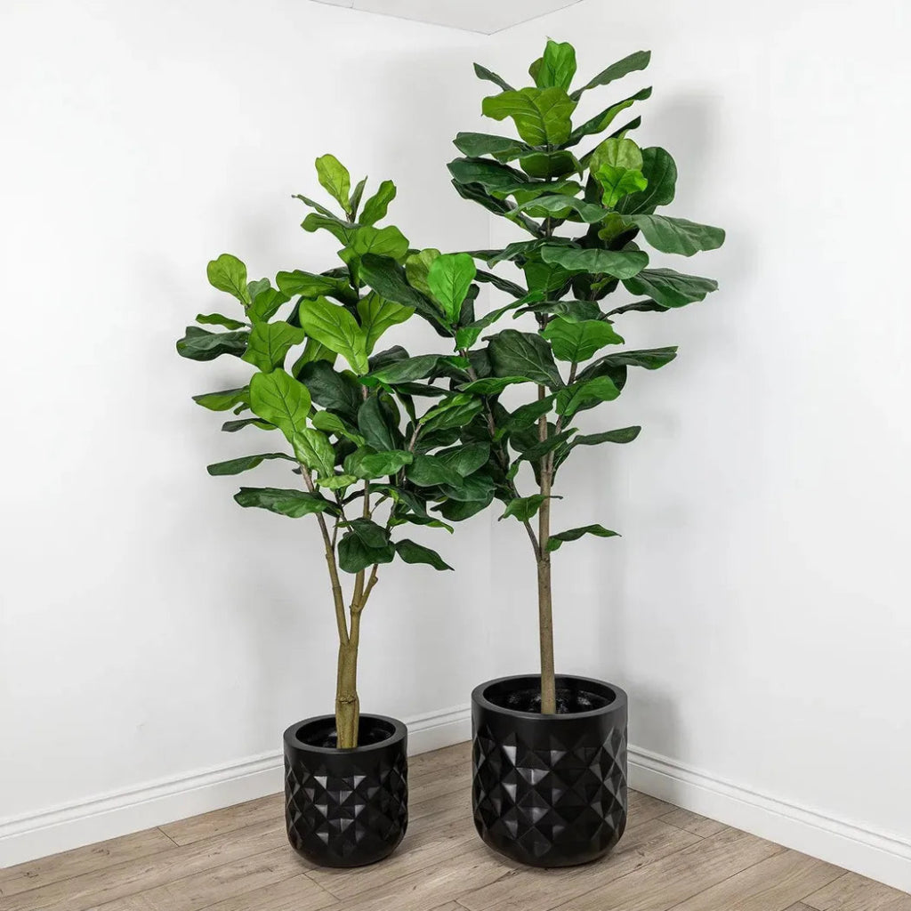 Faux Outdoor Green Fiddle Leaf Fig Tree - LOOMLAN - Artificial Trees