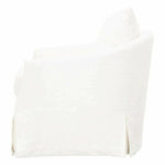 Faye Slipcover Swivel Club Chair Cream Crepe - LOOMLAN - Essentials For Living - Club Chairs