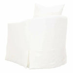 Faye Slipcover Swivel Club Chair Cream Crepe - LOOMLAN - Essentials For Living - Club Chairs