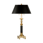 Felix Faceted Column Antique Brass Table Lamp - LOOMLAN - Wildwood - Table Lamps