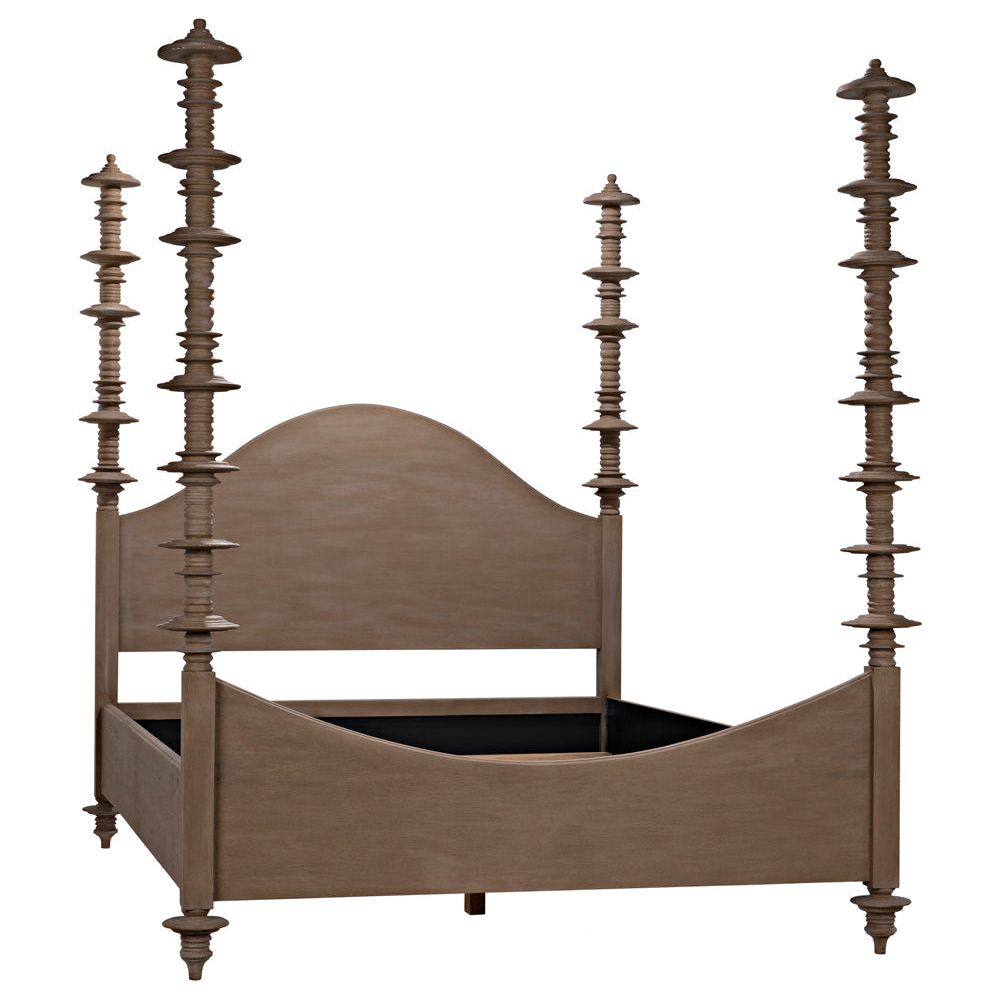 Ferret Wooden Eastern King Bed - LOOMLAN - Noir - Beds