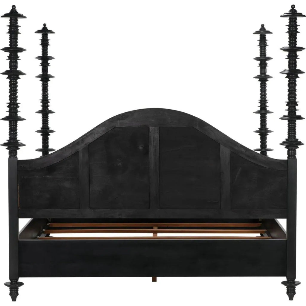 Ferret Wooden Eastern King Bed Frame - LOOMLAN - Noir - Beds