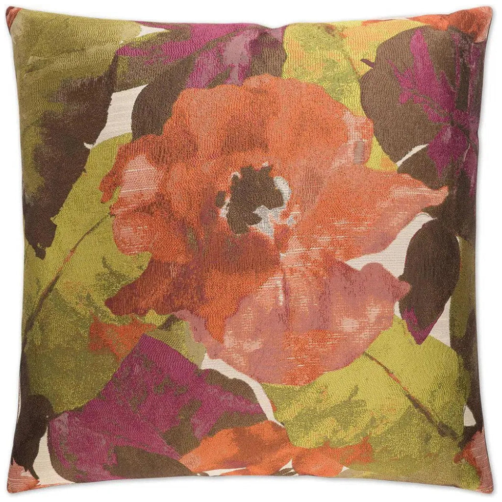 Figi Sunset Red Throw Pillow With Insert - LOOMLAN - Throw Pillows