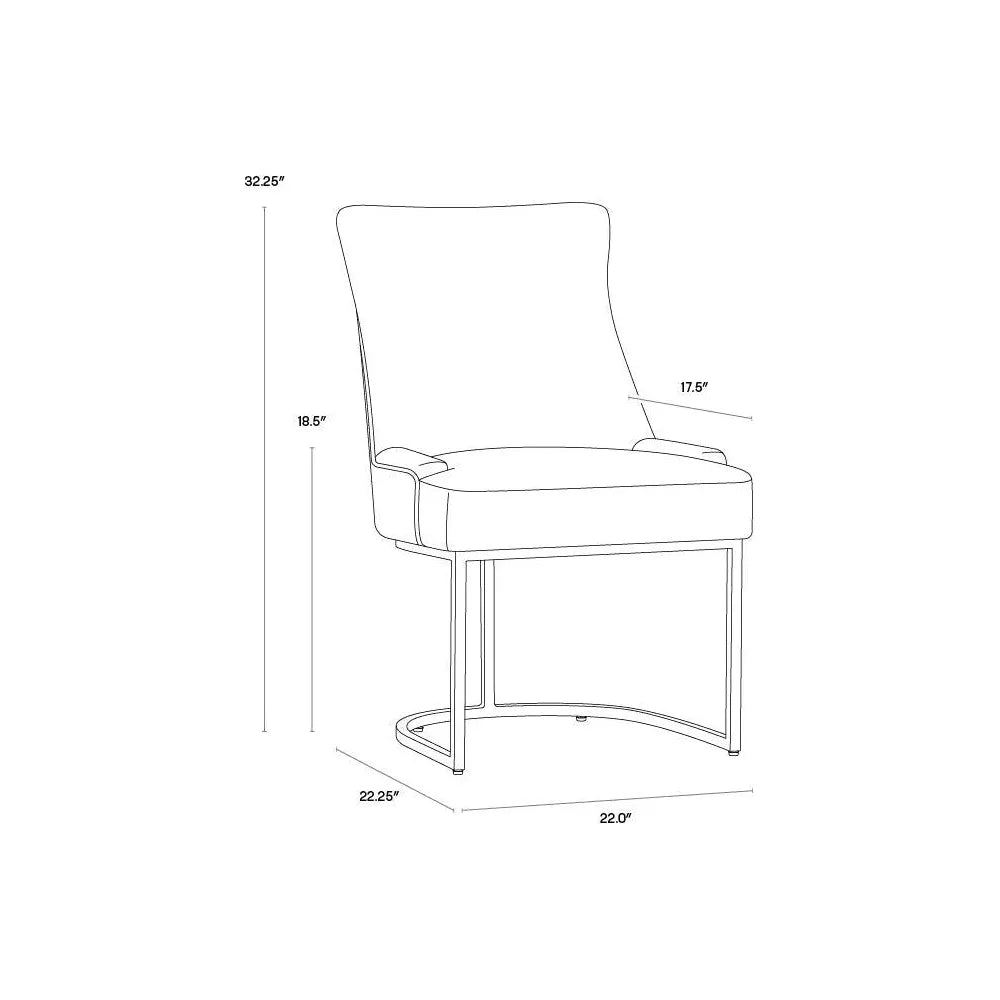 Florence Armless Dining Chair 2PC - LOOMLAN - SUNPAN - Dining Chairs