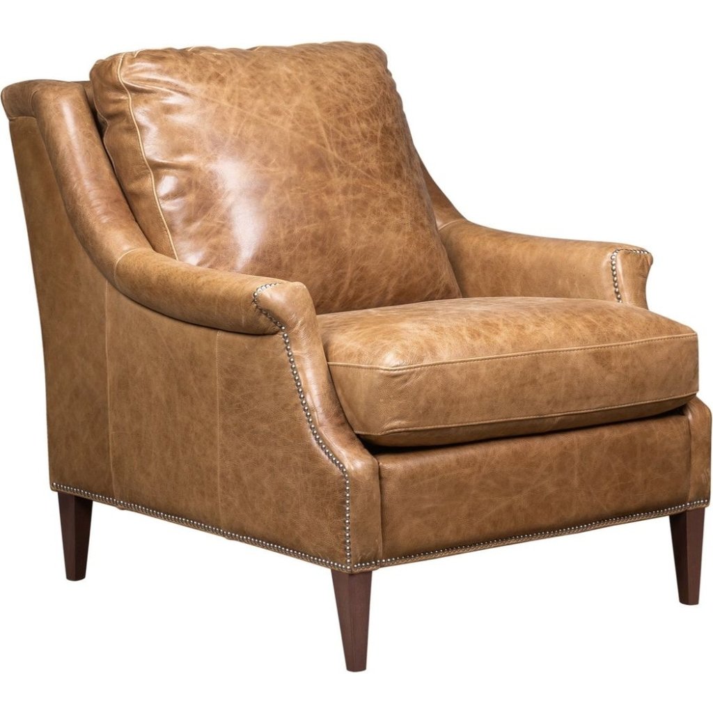 Florence Leather In Venerando Umber Chair - LOOMLAN - Olivia + Quinn - Club Chairs