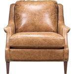 Florence Leather In Venerando Umber Chair - LOOMLAN - Olivia + Quinn - Club Chairs