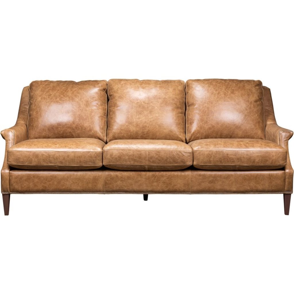 Florence Venerando Umber Leather Sofa - LOOMLAN - Olivia + Quinn - Sofas & Loveseats