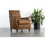 Florenzi Leather Lounge Chair - LOOMLAN - SUNPAN - Club Chairs