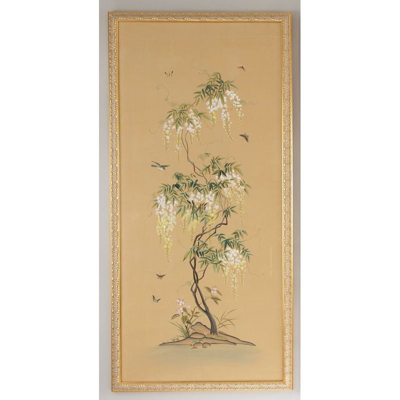 Flowering Tree Panel Hand Painted Artwork - LOOMLAN - Chelsea House - Artwork