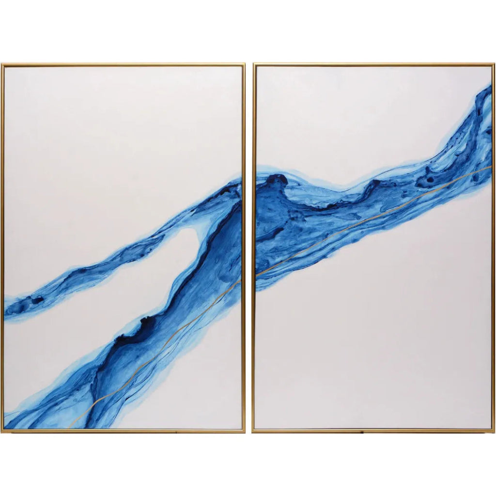 Fluidity 2PC Hand - Painted Wall Art in - LOOMLAN - Canvas Art