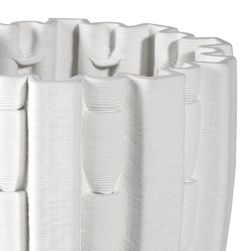 Fluted Medium Vase - LOOMLAN - Currey & Co - Vases & Jars